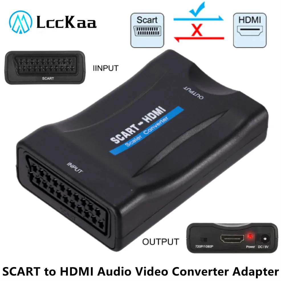    SCART to HDMI ȣȯ   , HDTV ī ڽ DVD ڷ ȣ 1080P  